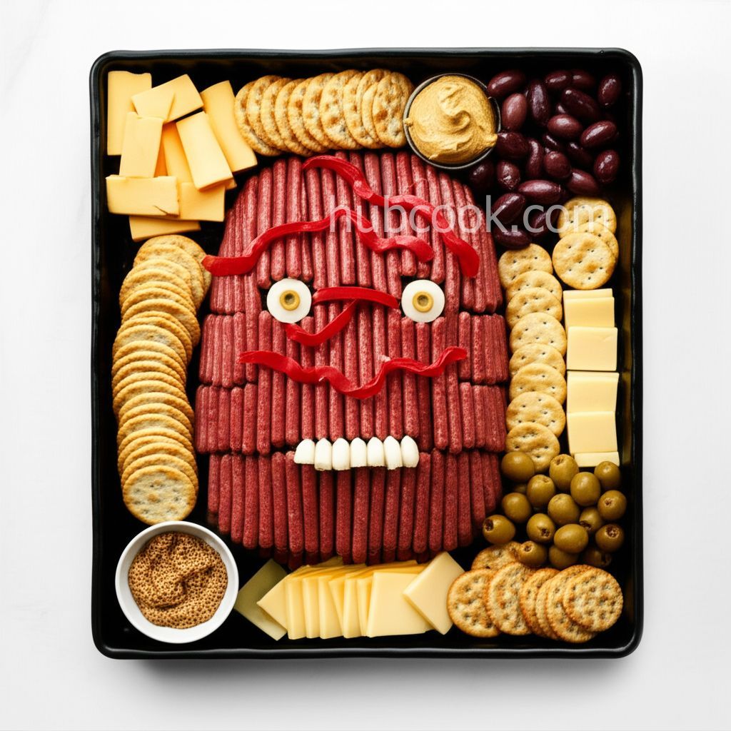 Sausage Head Charcuterie Board
