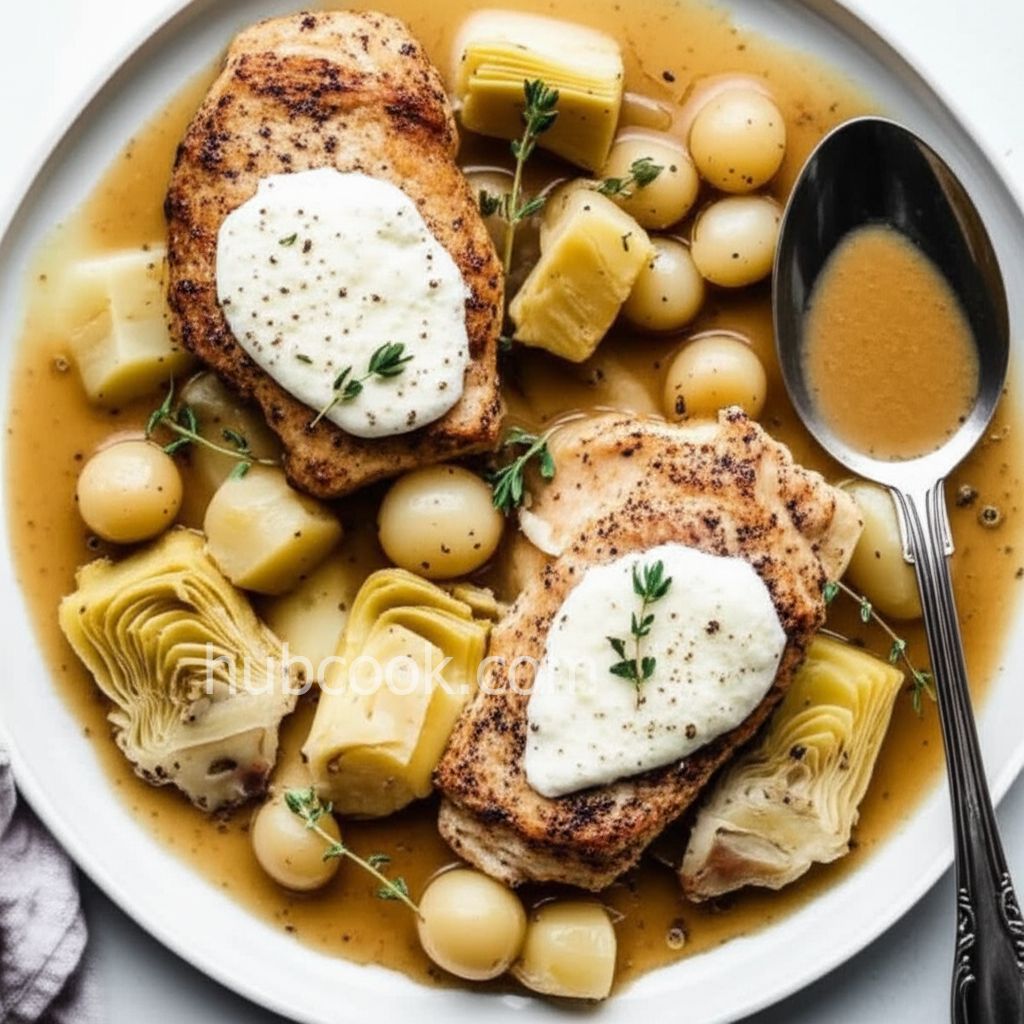 Chicken with Artichokes and Goat Cheese