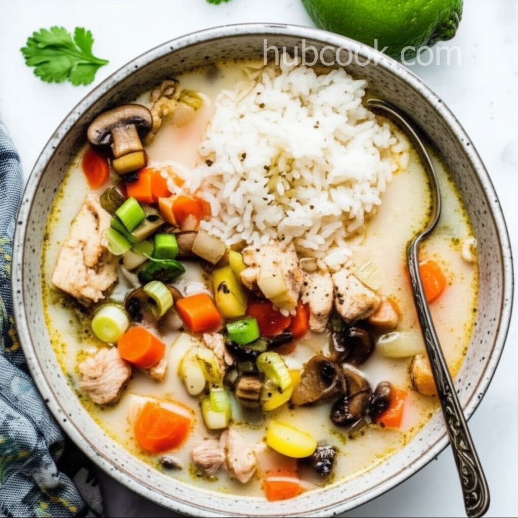 Leftover Roast Chicken Coconut Soup