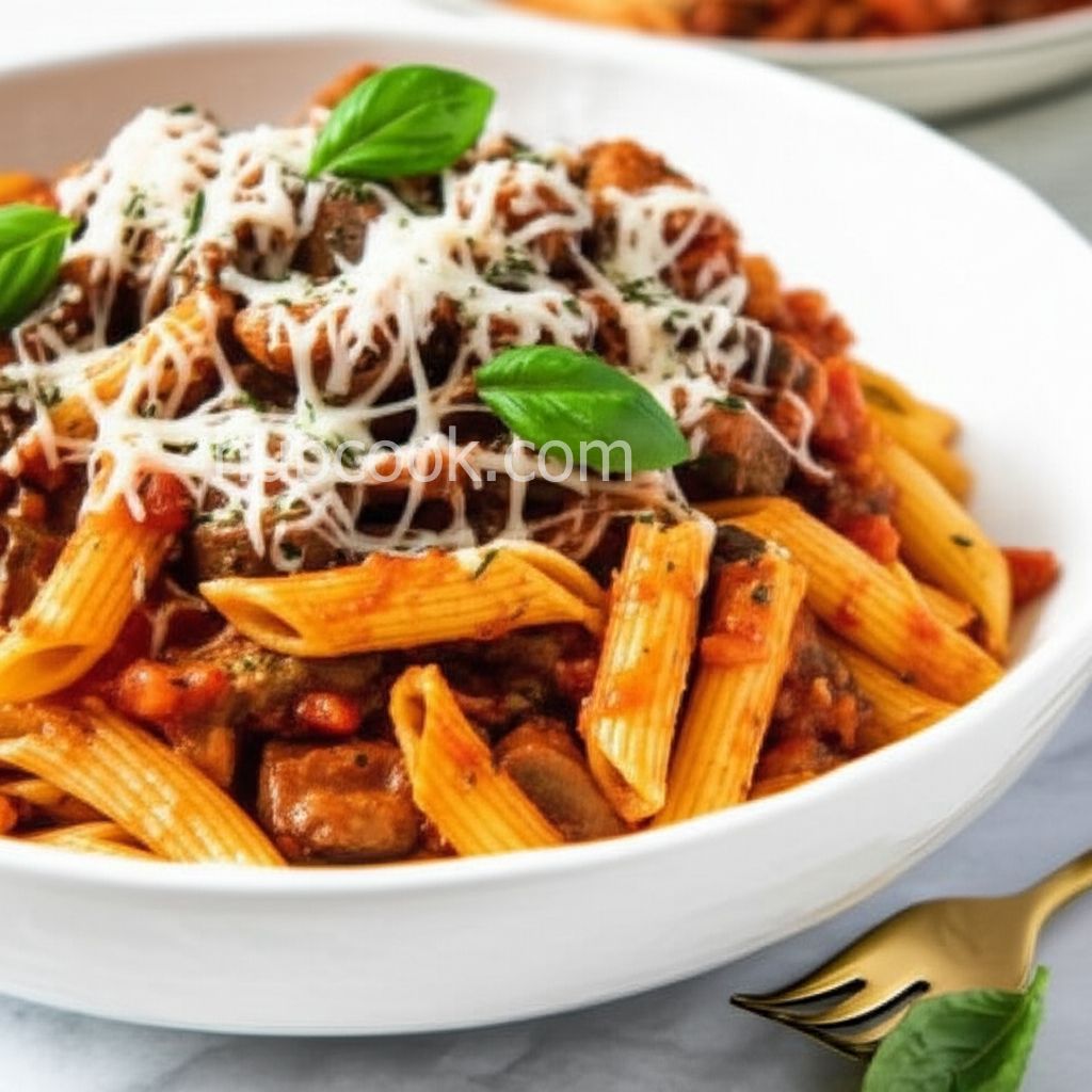Penne with Sausage and Portobello Mushrooms