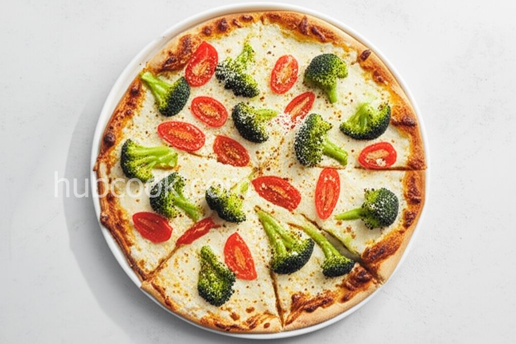 White Pizza with Broccoli