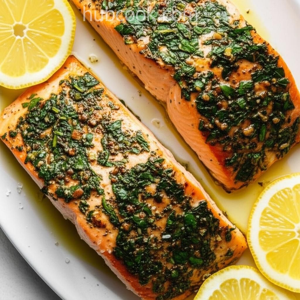 Broiled Garlic-Herb Salmon