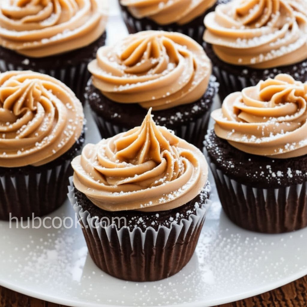 Chocolate Cupcakes with Caramel Frosting