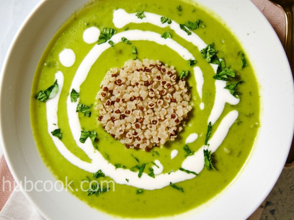 Cream of Broccoli Soup with Quinoa