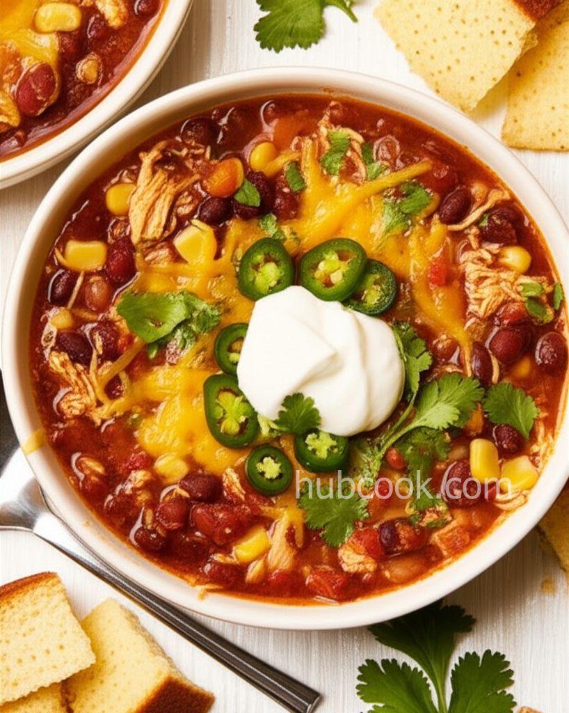 Slow Cooker Chicken Enchilada Soup