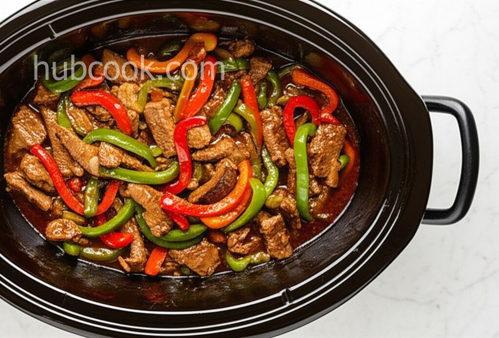 Slow Cooker Pepper Steak