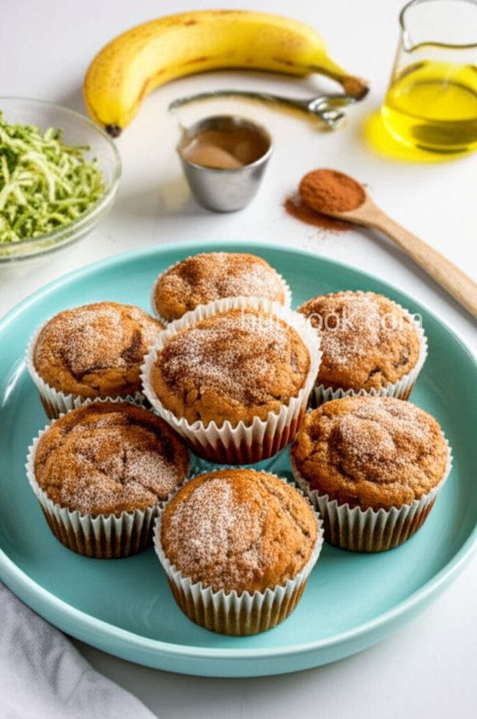 Vegan Zucchini Banana Bread Muffins