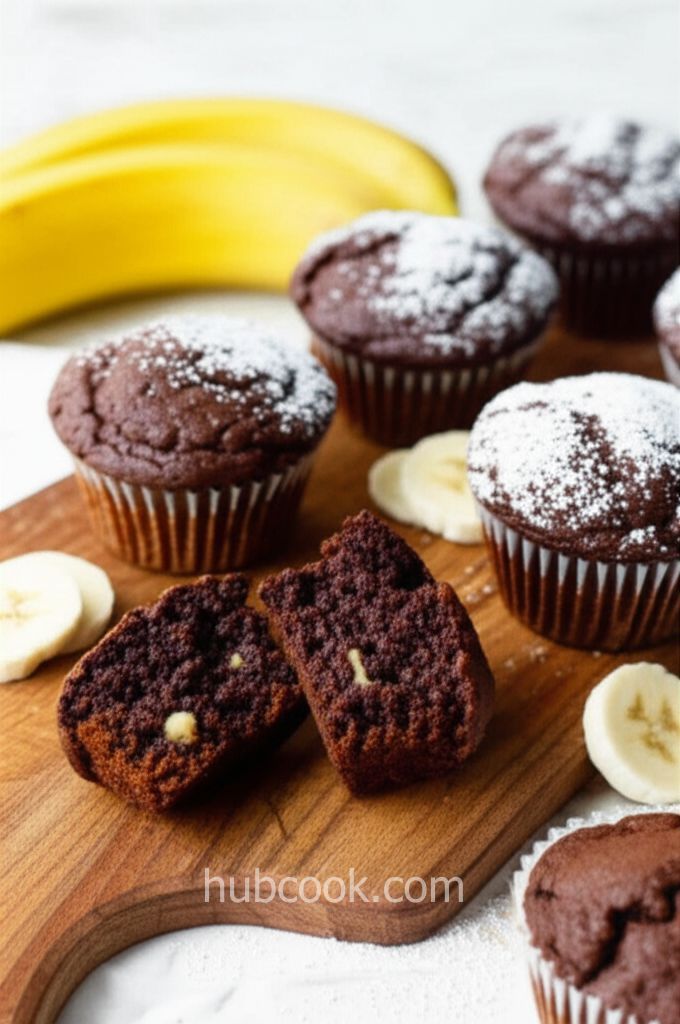 Chocolate Espresso Banana Muffins