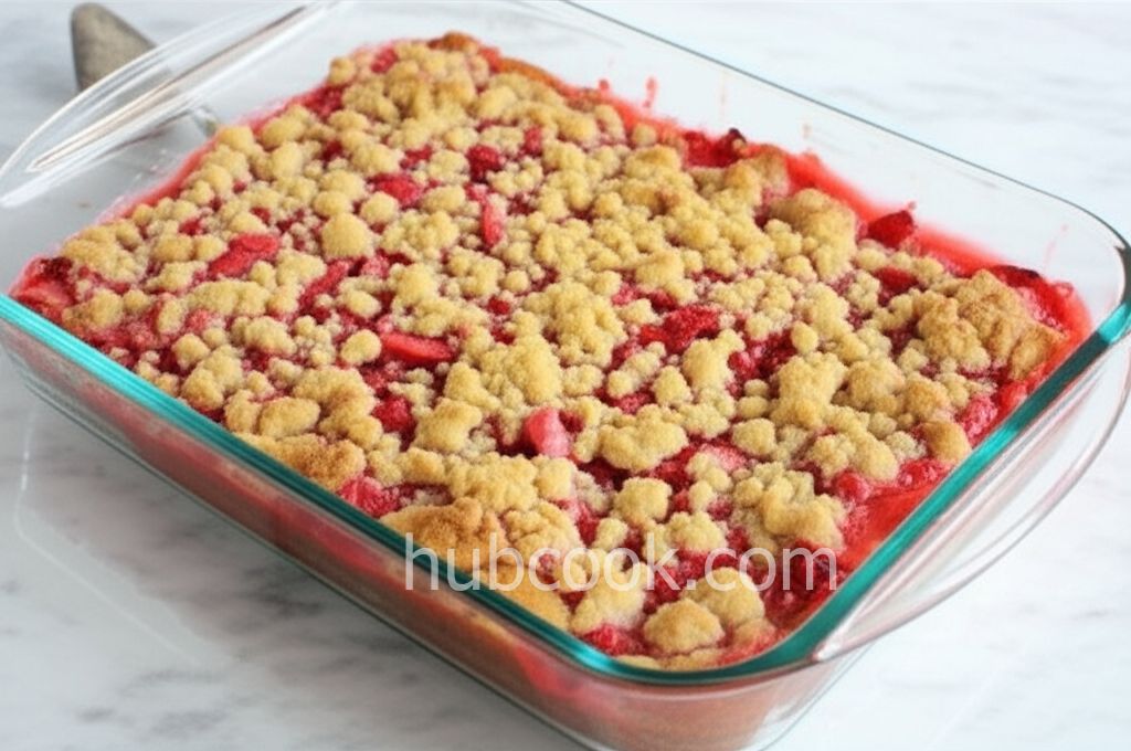 Strawberry Rhubarb Coffee Cake