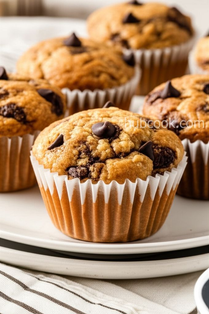 Whole Wheat Oatmeal Chocolate Chip Muffins