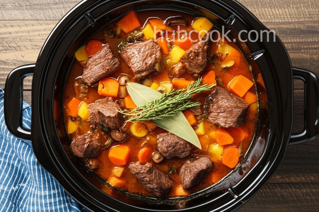 Slow Cooker Lamb Stew with Butternut Squash and Marsala Wine