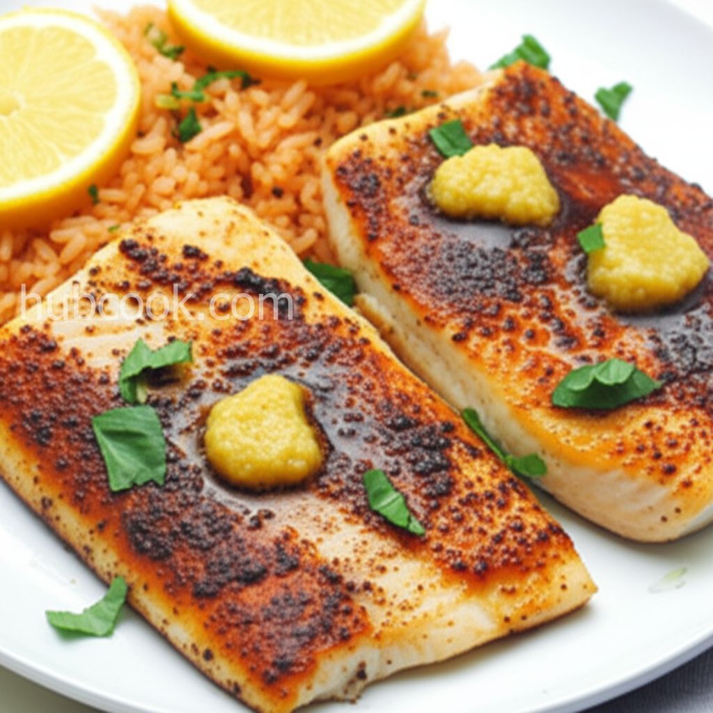 Blackened Catfish and Spicy Rice