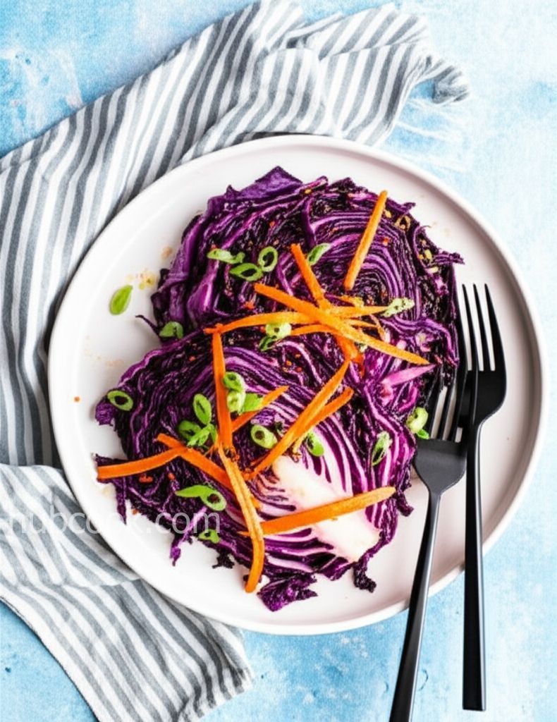 Charred Red Cabbage and Carrot Salad