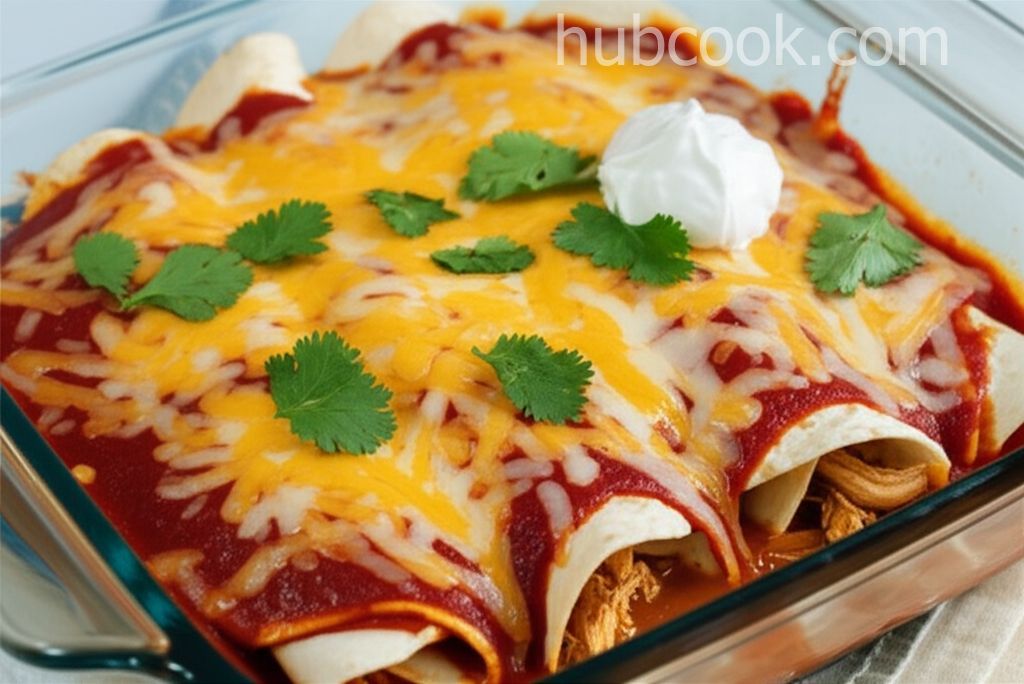 Cottage Cheese Chicken Enchiladas
