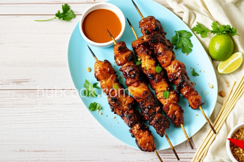 Indonesian Chicken Skewers with Peanut Sauce (Satay Ayam)