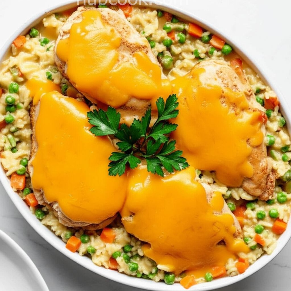 Campbell's Cheesy Chicken and Rice Casserole