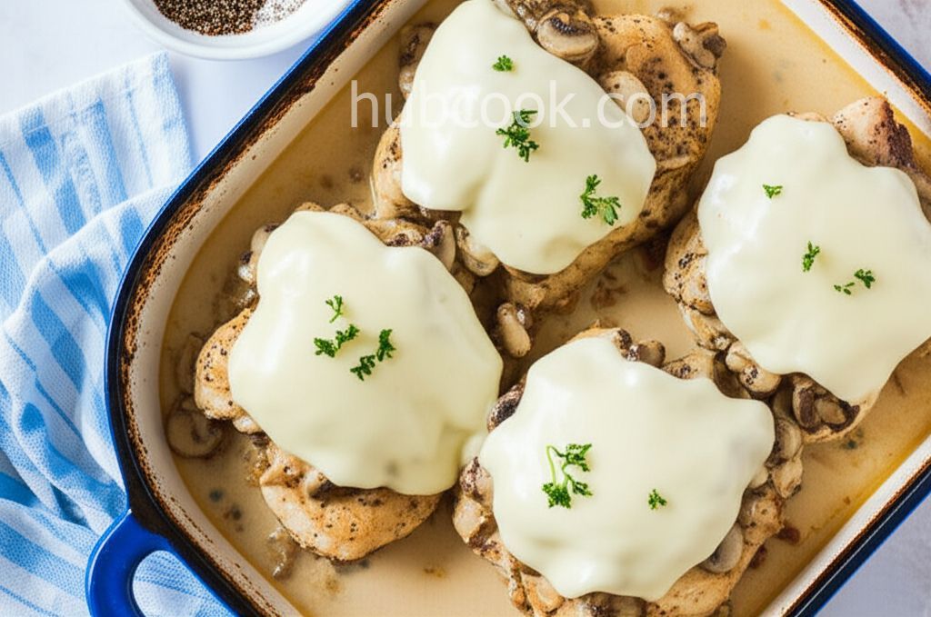 Creamy Baked Chicken and Mushrooms