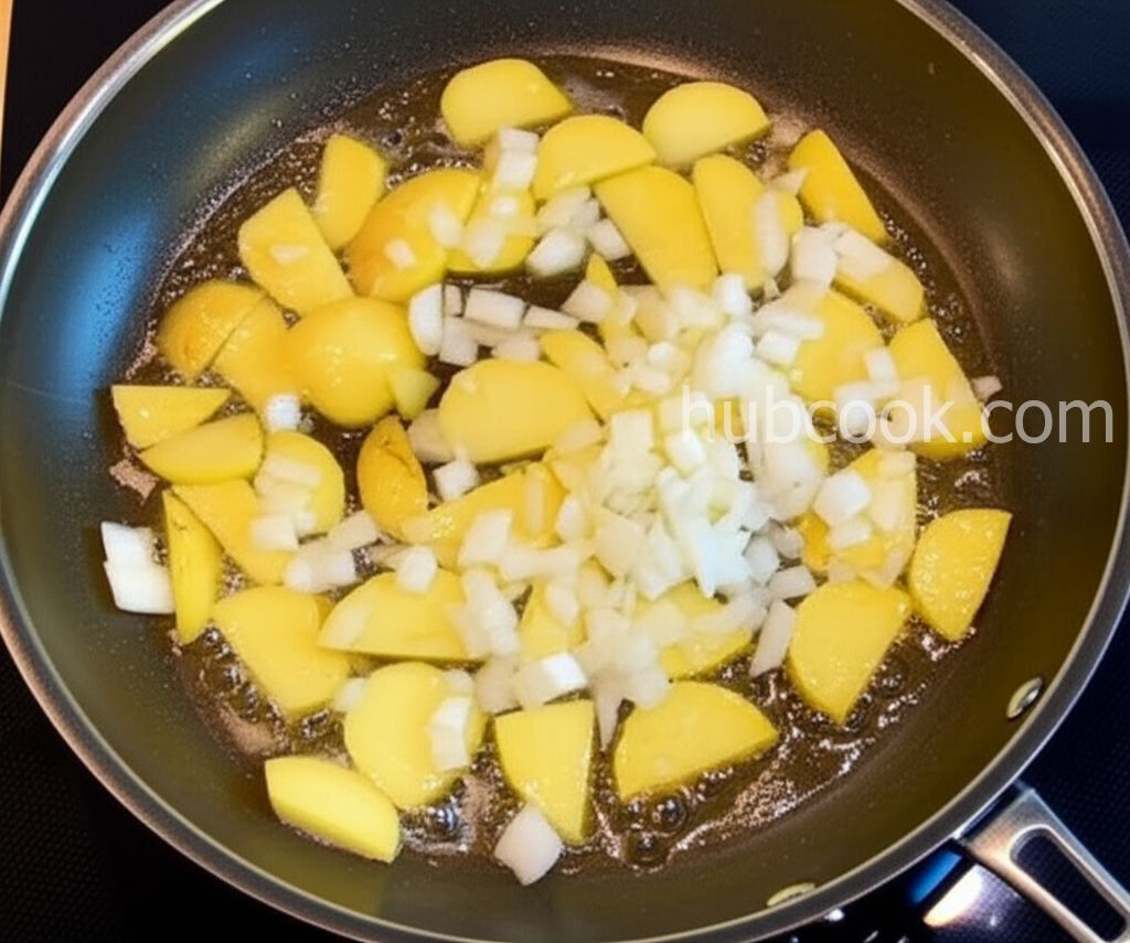 Fried Yellow Squash with Potatoes and Onions