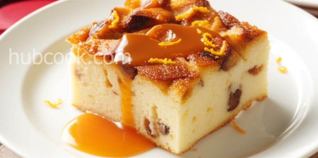 Panettone Bread Pudding with Spiced Orange Sauce