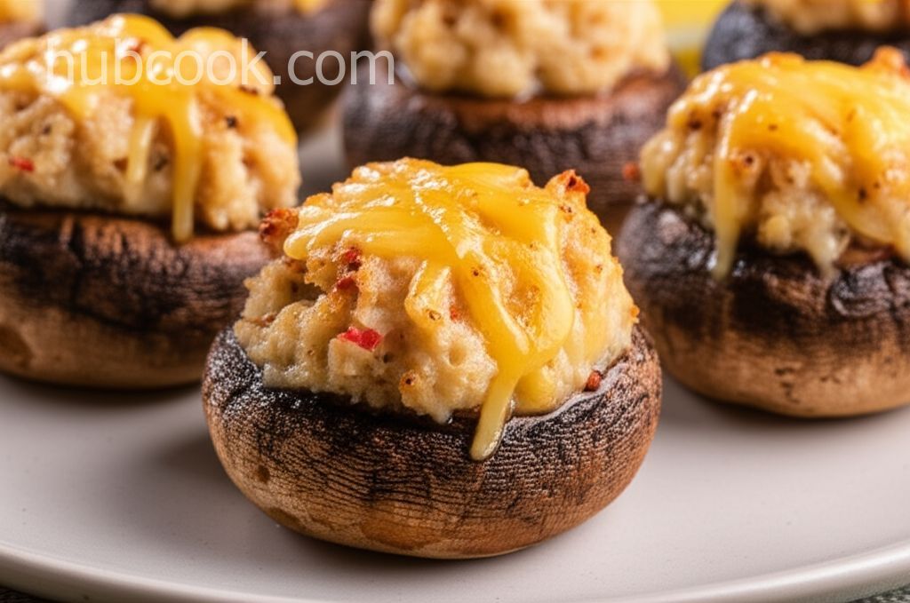 Savory Crab Stuffed Mushrooms