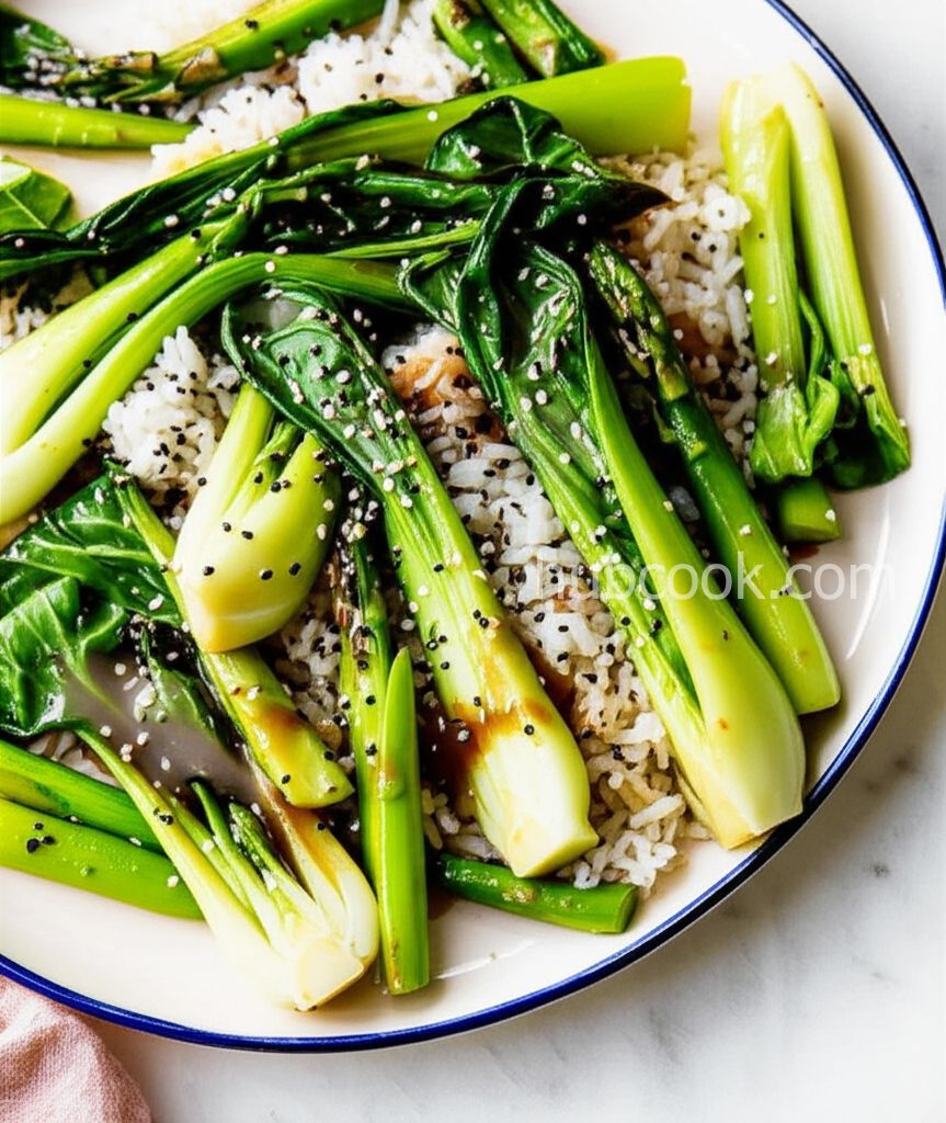 Bok Choy and Asparagus Stir-Fry
