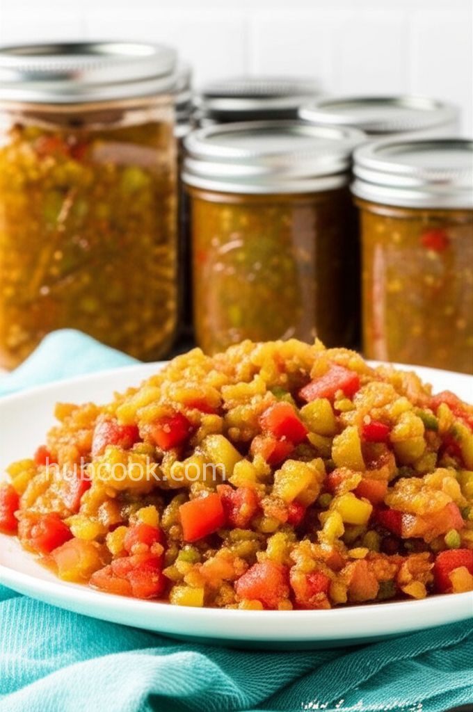 Green Tomato and Pepper Relish