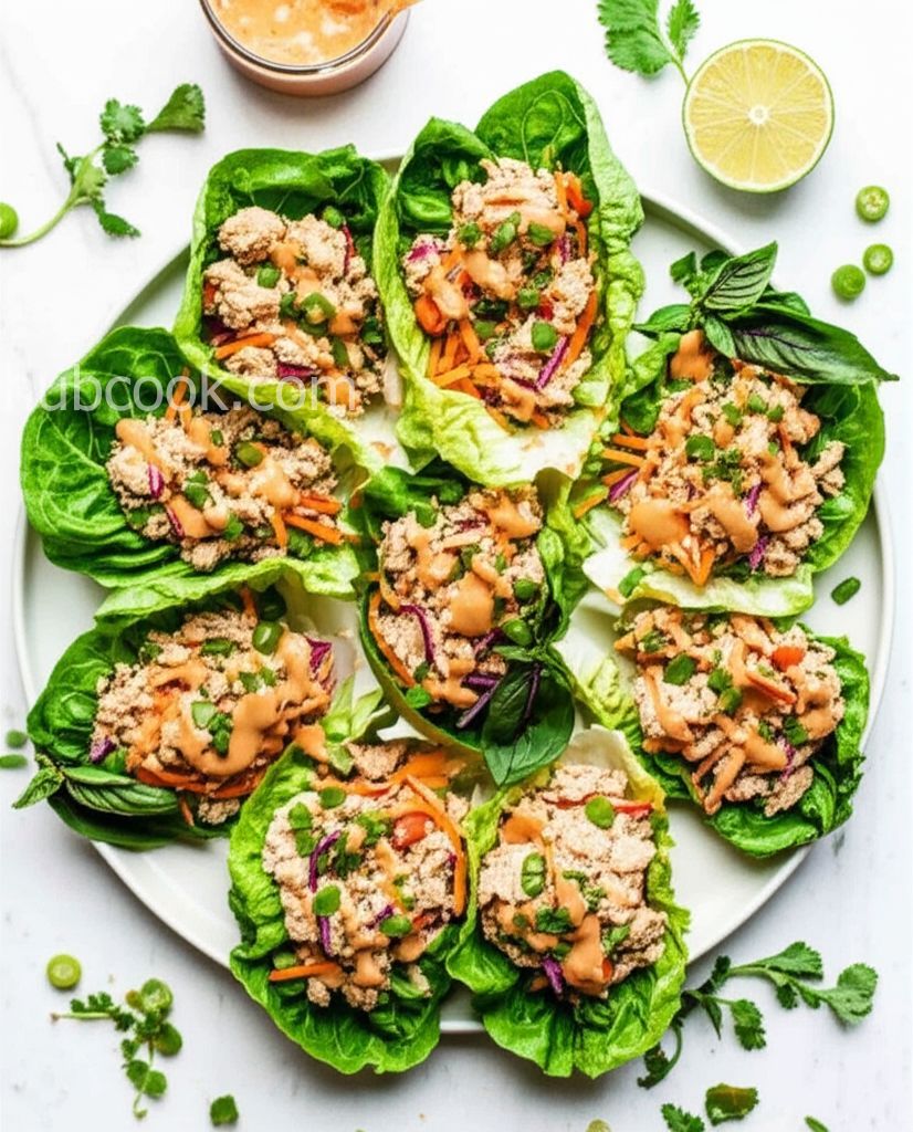 Thai Spicy Tuna Lettuce Wraps