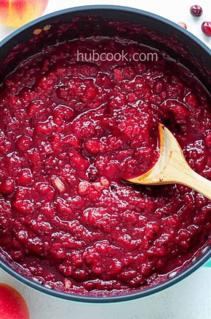 Cranberry, Apple, and Fresh Ginger Chutney