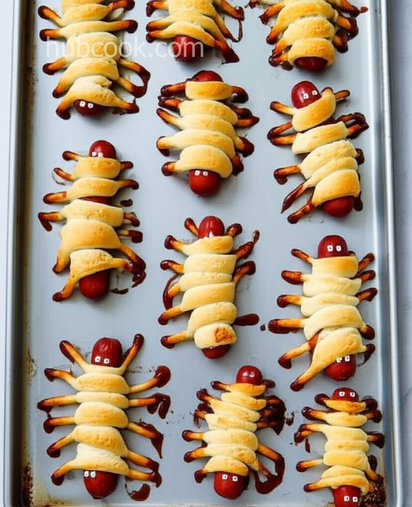 Spooky Spider Halloween Hot Dogs