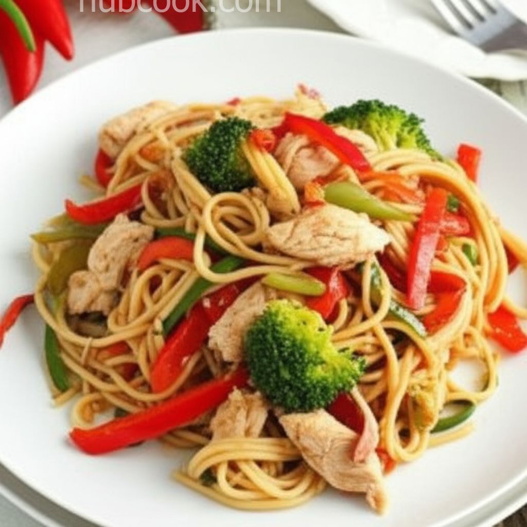 Thai-Inspired Chicken Spaghetti